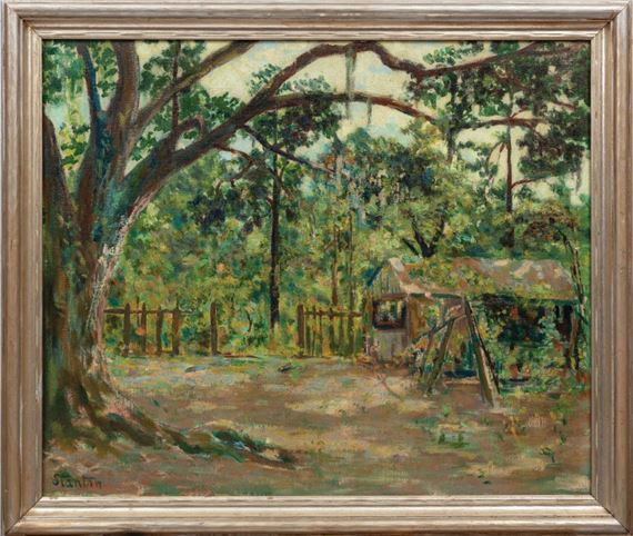 Cabin below Oak with Spanish Moss by Gideon Townsend Stanton