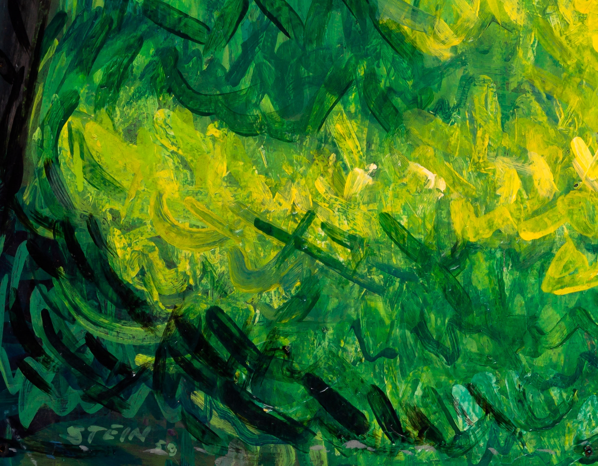 Artwork by Philip Stein, Child in Garden, Made of Oil on Masonite