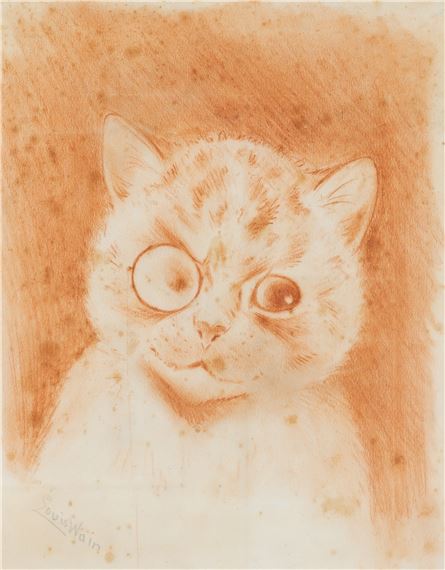 Cat with a Monocle by Louis Wain