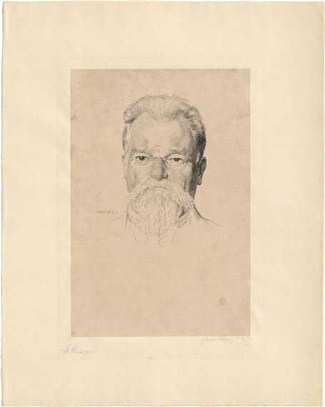 Bildnis von Max Klinger in Leipzig by Otto Greiner, 1914