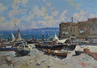 Artwork by Antonio Gravina, Barche, Made of oil on canvas