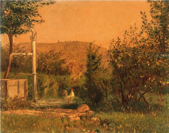 A Garden with a View of Kahlenberg by Emanuel Baschny, (19)20