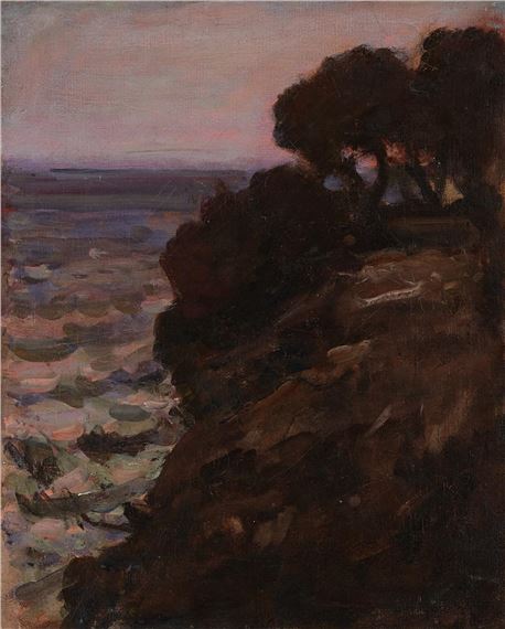 Untitled (Coastal View & Cliffside) by John Longstaff