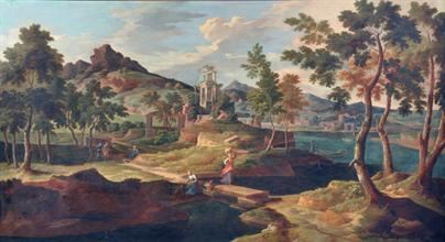 Paesaggio ideale della campagna romana by Crescenzio d'Onofrio