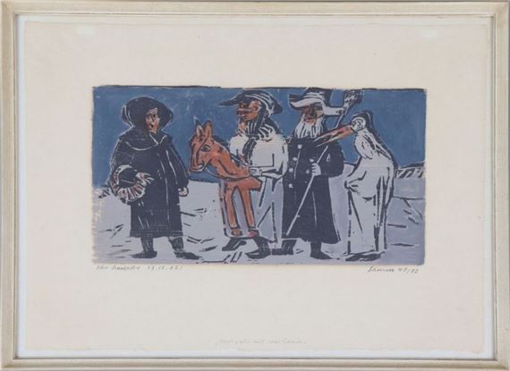 Maskengruppe mit Steckenpferd by Willem Grimm, 1948