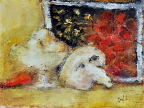 Natura morta con foulard - Roberto Mantellini