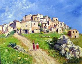 Antico paese in montagna by Mario Pacchioli