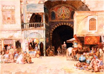 Mercato orientale - F. Valini