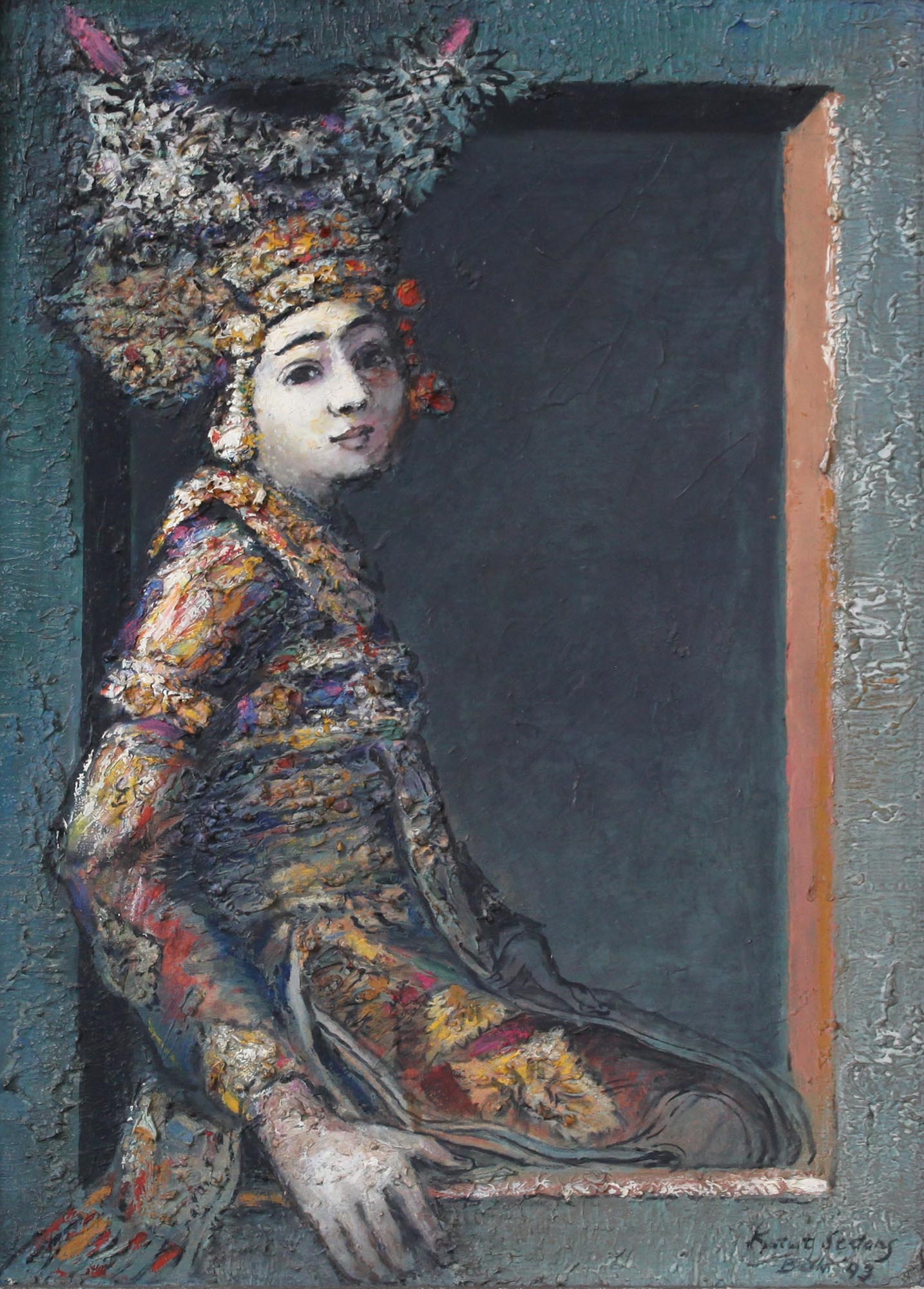 Artwork by Ketut Sedeng, Balinese Girl, Made of Oil on canvas