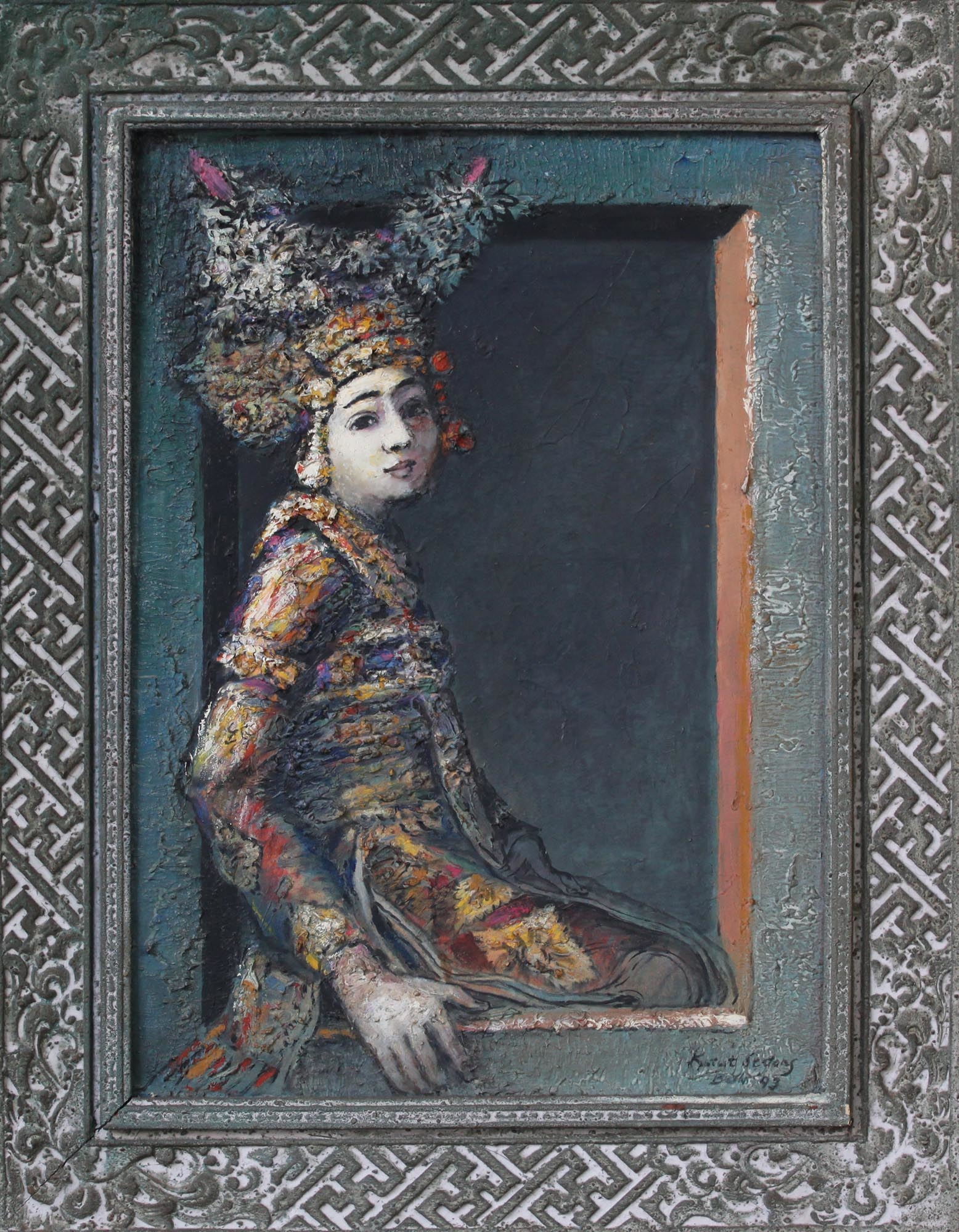 Artwork by Ketut Sedeng, Balinese Girl, Made of Oil on canvas