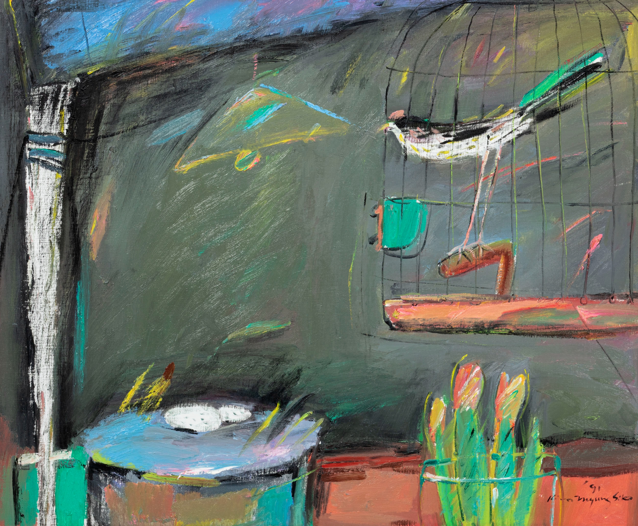 Artwork by Kim Myung-sik, Untitled, Made of oil on canvas