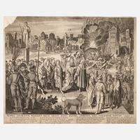 Blatt aus einer Bilderbibel - Jochem Bormeester