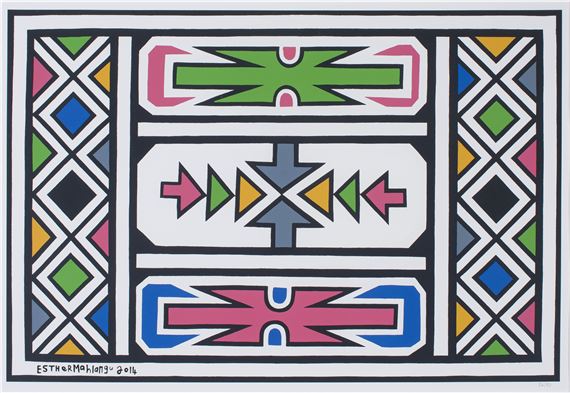 Untitled 2014 by Esther Mahlangu, dated 2014