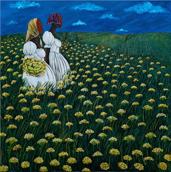 Asazi Nathi Sibiziwe, Kuthiwe Asophatha Impepho Enembali Ephuzi by Selloane Moeti, 2021