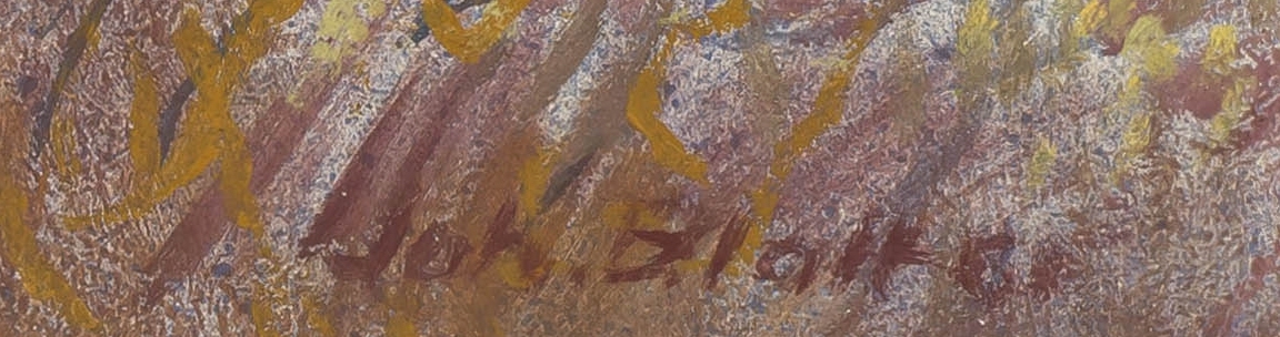 Artwork by Johannes Blatt, Spitzkoppe, Made of oil on board