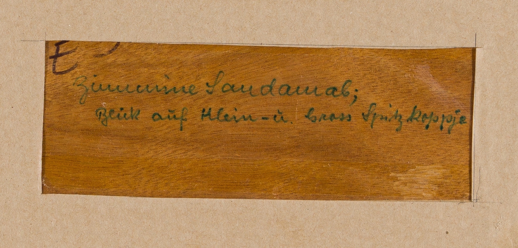 Artwork by Johannes Blatt, Blick aúf Klein- ú Gross Spitz Koppje, Made of gouache on wood panel