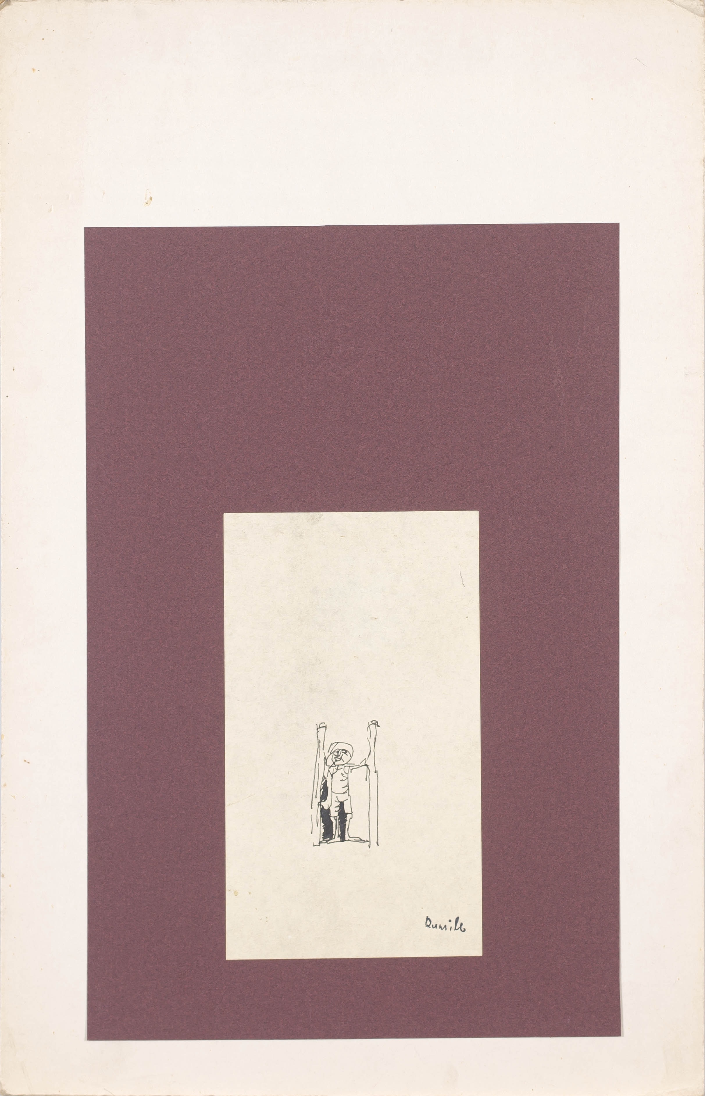 Artwork by Dumile Zwelidumile Mxgazi Feni-Mhlaba, Standing Figure, Made of pen on paper