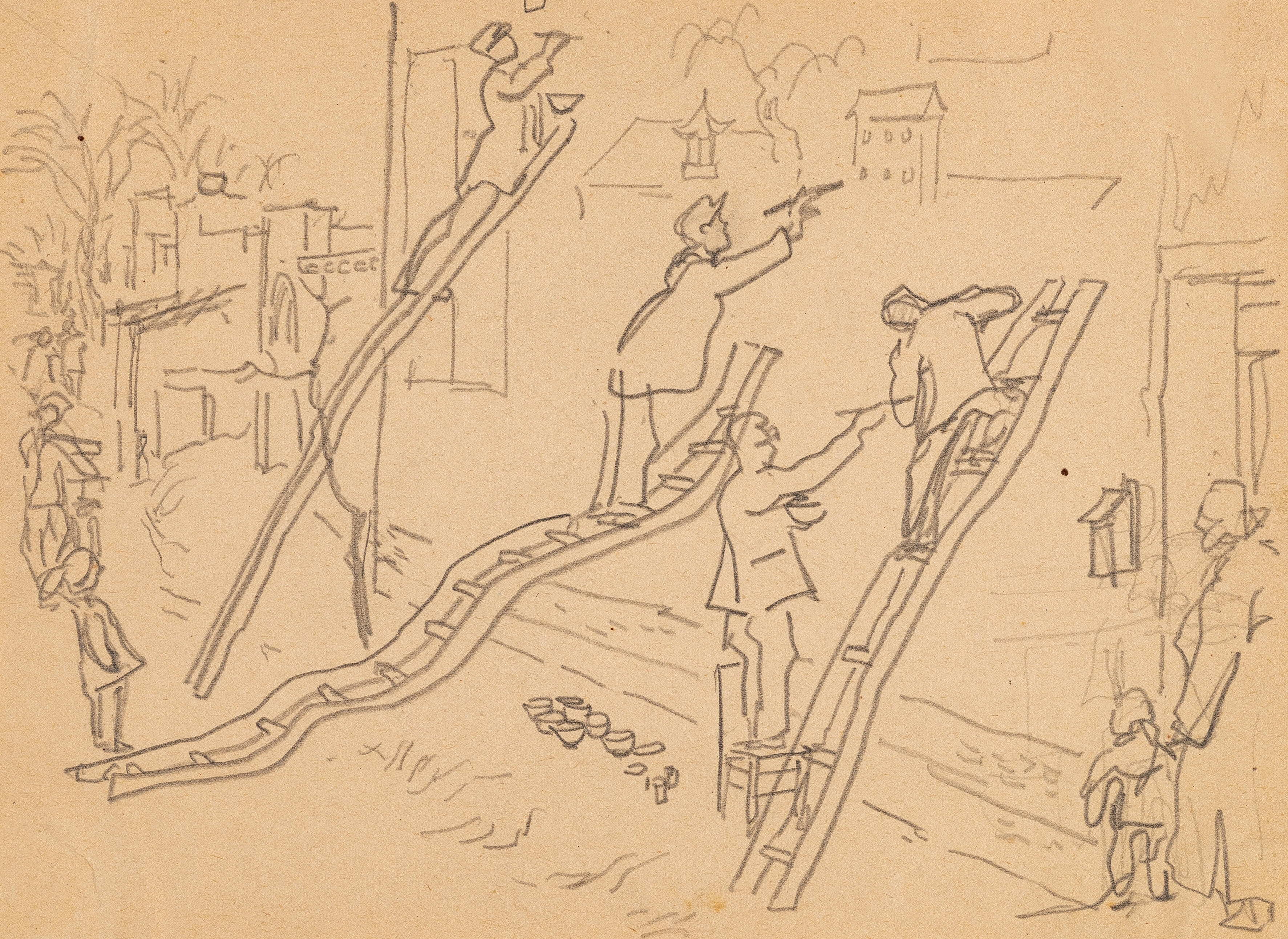 Artwork by Ye Qianyu, Painting Mural, Made of Paper