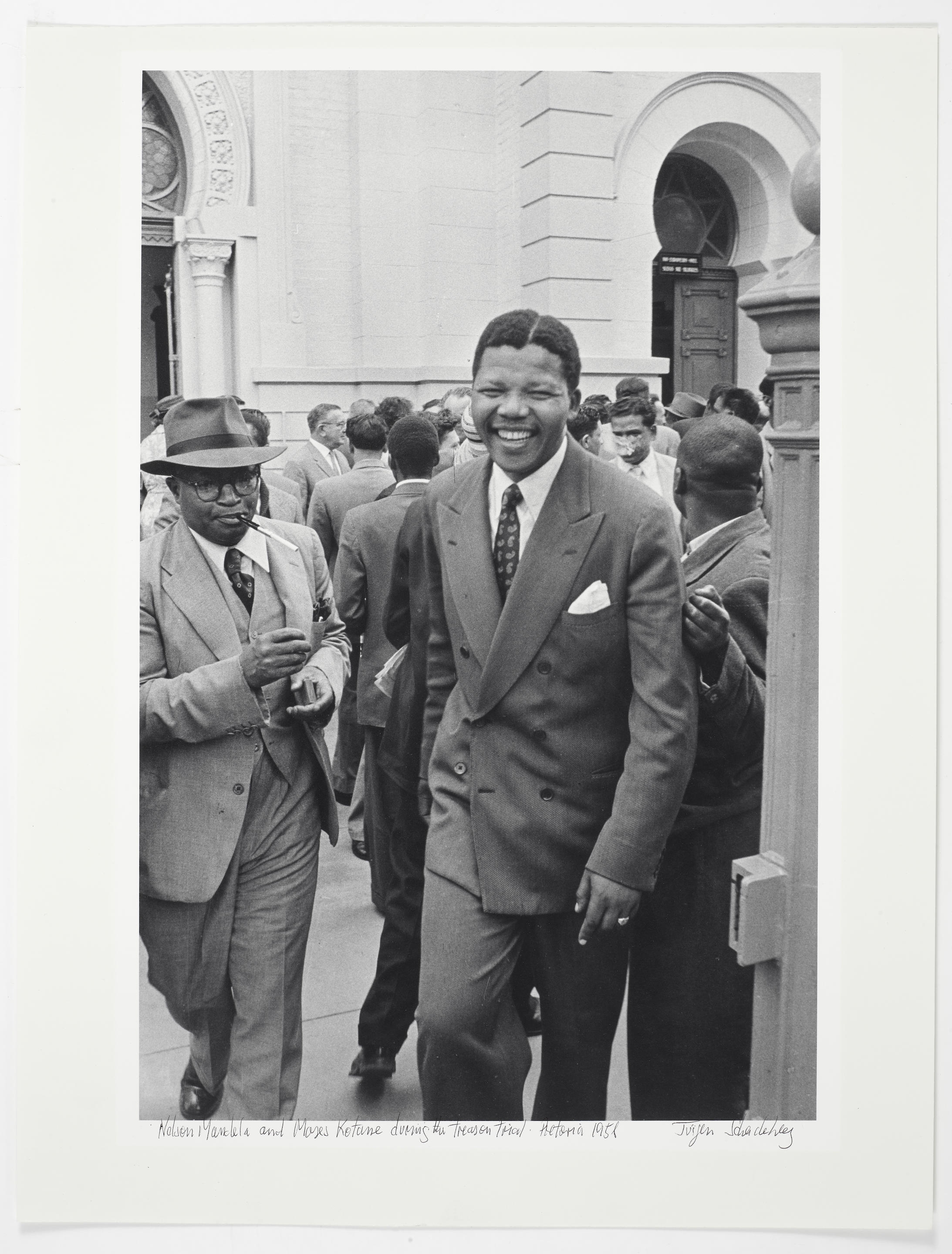 Jürgen Schadeberg Nelson Mandela and Moses Kotane during the Treason