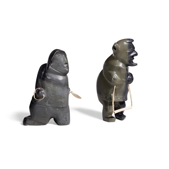 Davidee Kavik | Two Inuit figural carvings | MutualArt