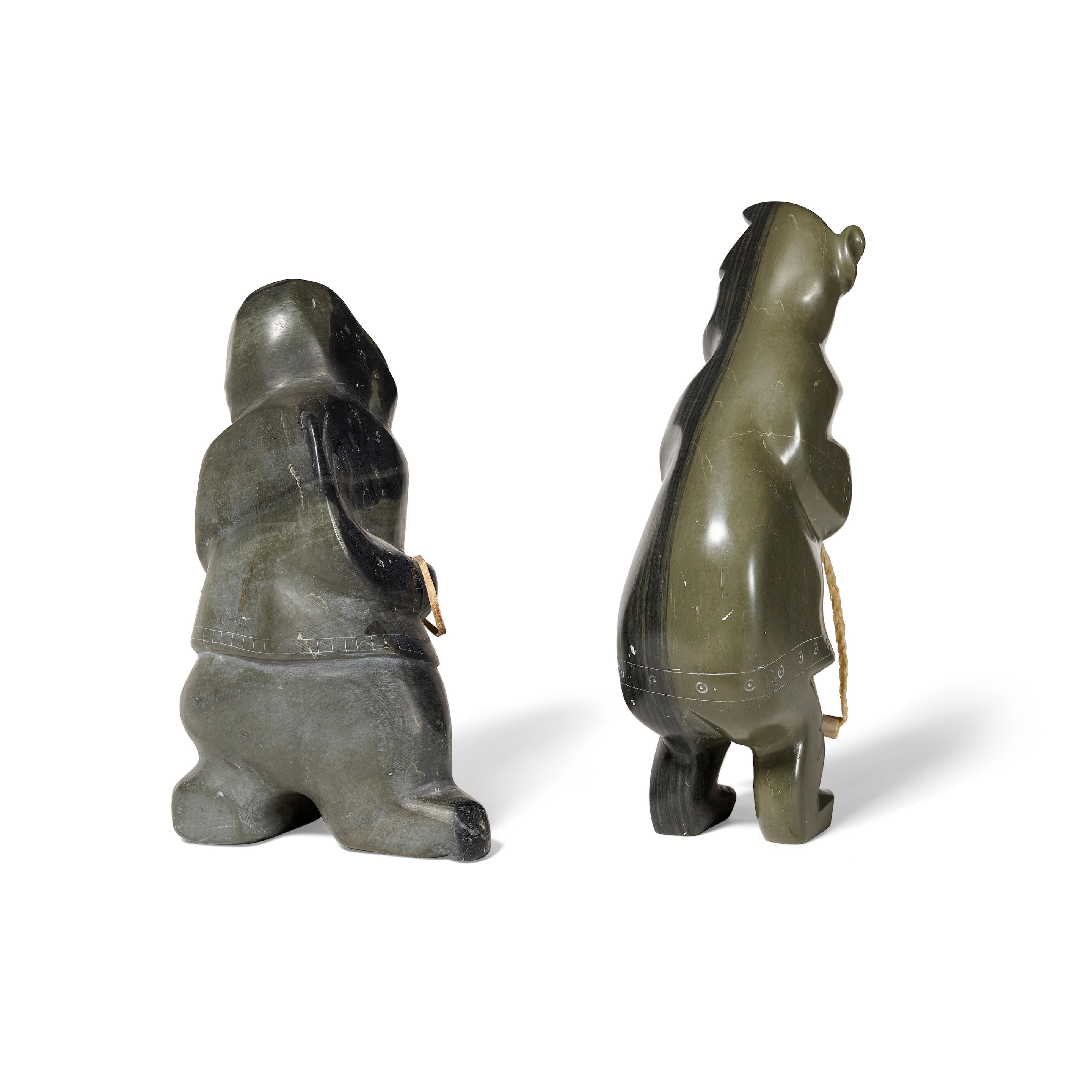 Davidee Kavik | Two Inuit figural carvings | MutualArt