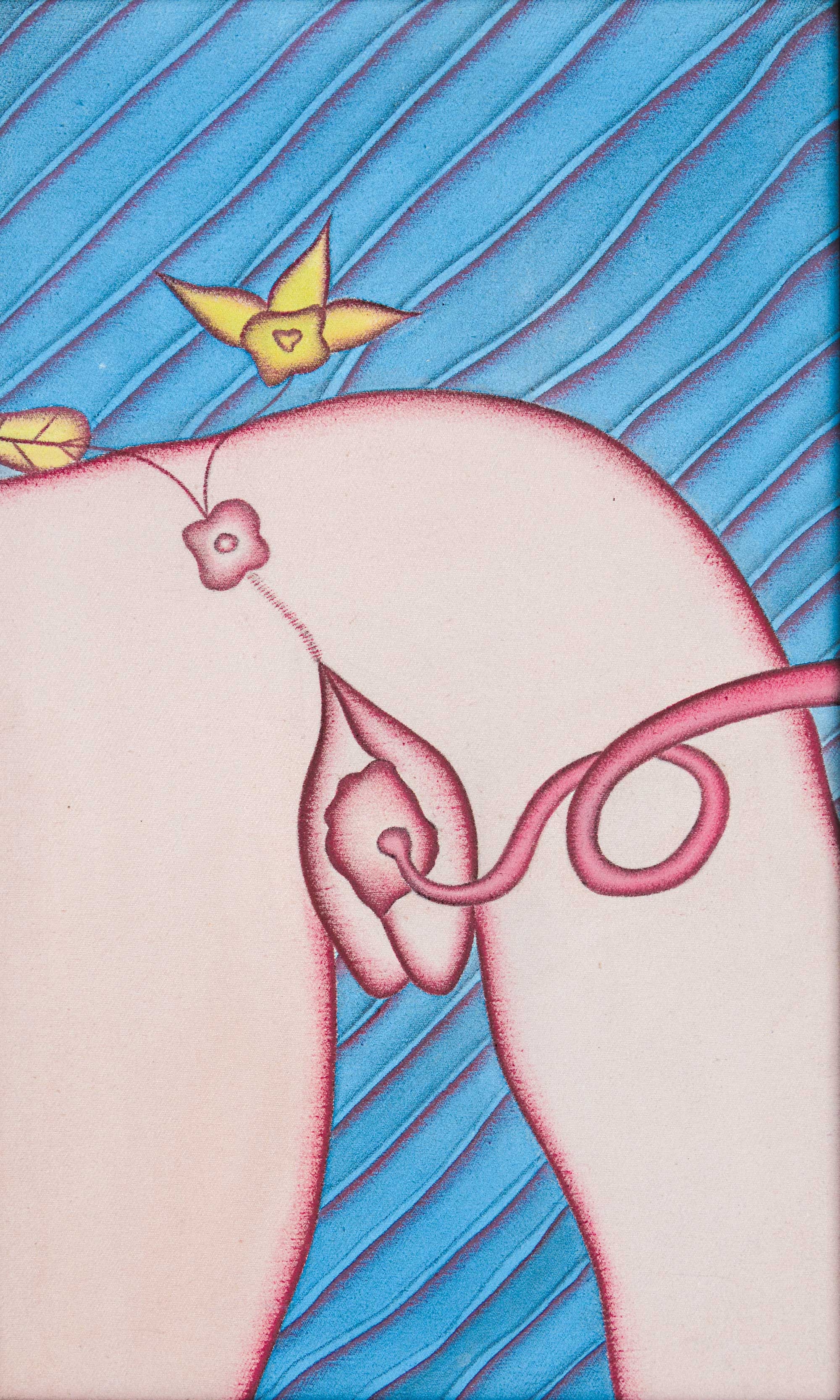 Artwork by Gusti Ayu Kadek Murniasih, Aku Menikmatinya, Made of acrylic on canvas