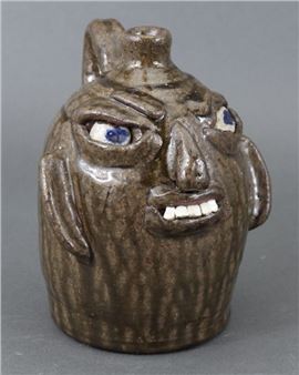 Figural Face Jug - B. R. Holcomb