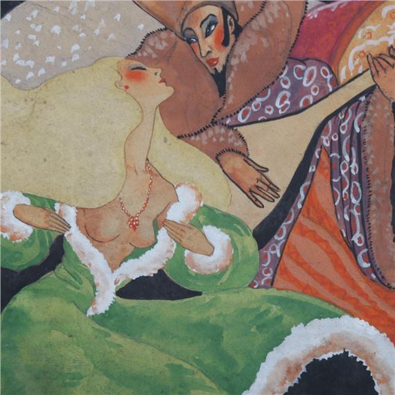 Artwork by Noel Langley, Arabian Nights, Made of watercolour illustration