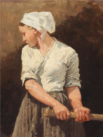 A working woman by Charles Alexandre Coëssin De La Fosse