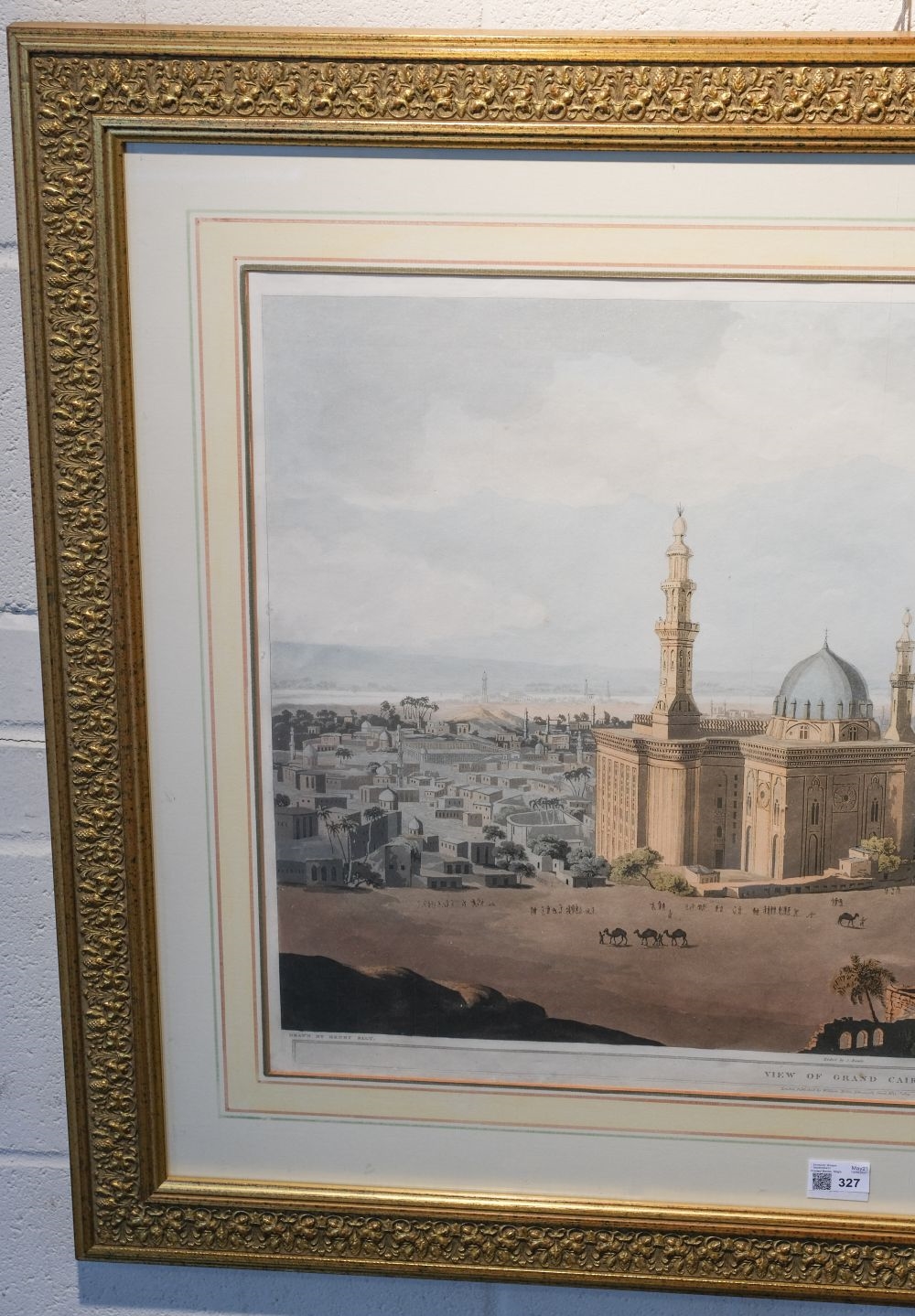 Artwork by Daniel Havell, Henry Salt, S. Rawle, View of Grand Cairo, Made of hand coloured aquatint
