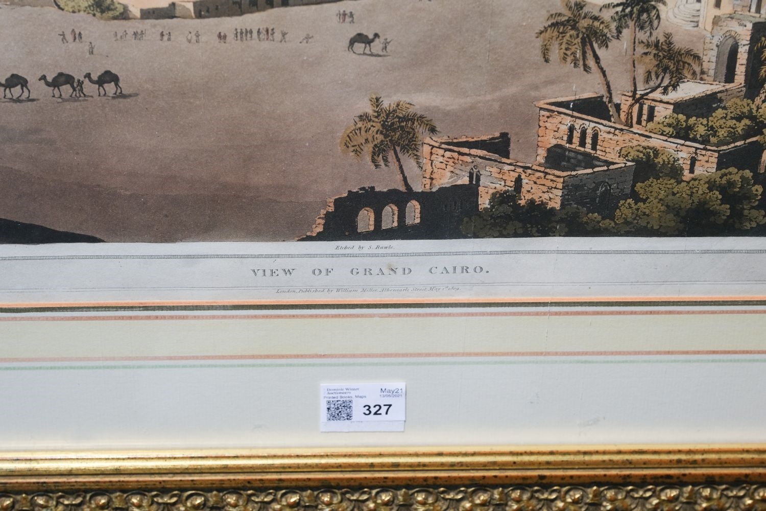 Artwork by Daniel Havell, Henry Salt, S. Rawle, View of Grand Cairo, Made of hand coloured aquatint