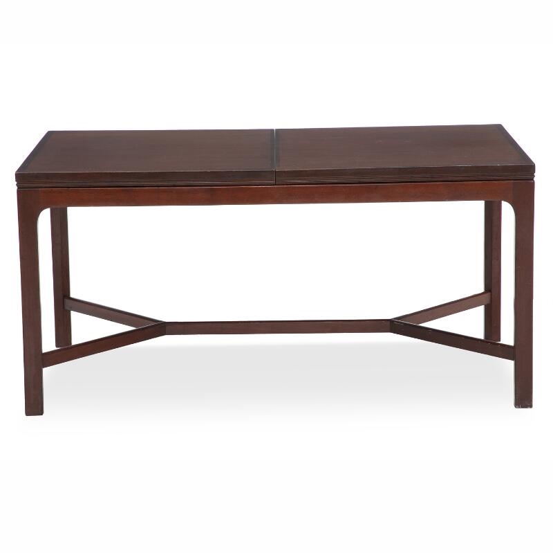 Thorald Madsen Coffee table of mahogany with sliding top MutualArt