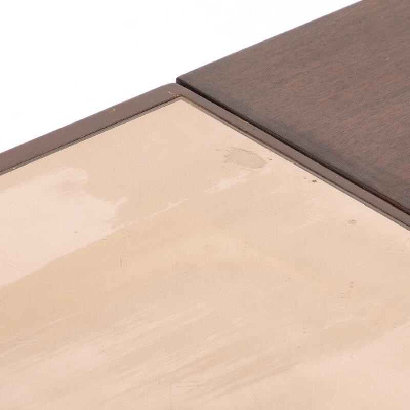 Thorald Madsen Coffee table of mahogany with sliding top MutualArt