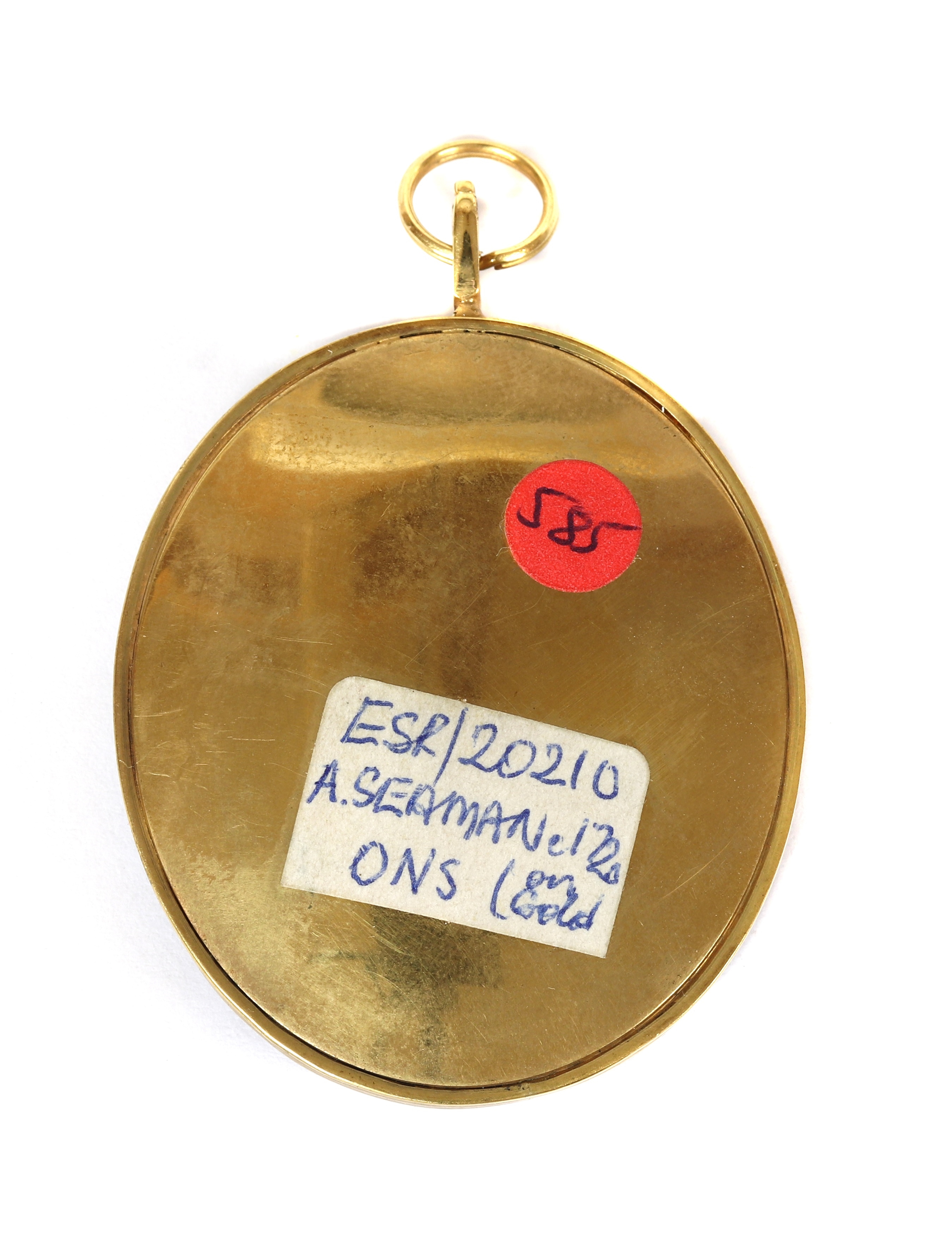 Artwork by Abraham Seaman, Portrait of a gentleman in a long grey curled wig blue cloak and white stock, Made of enamel on copper