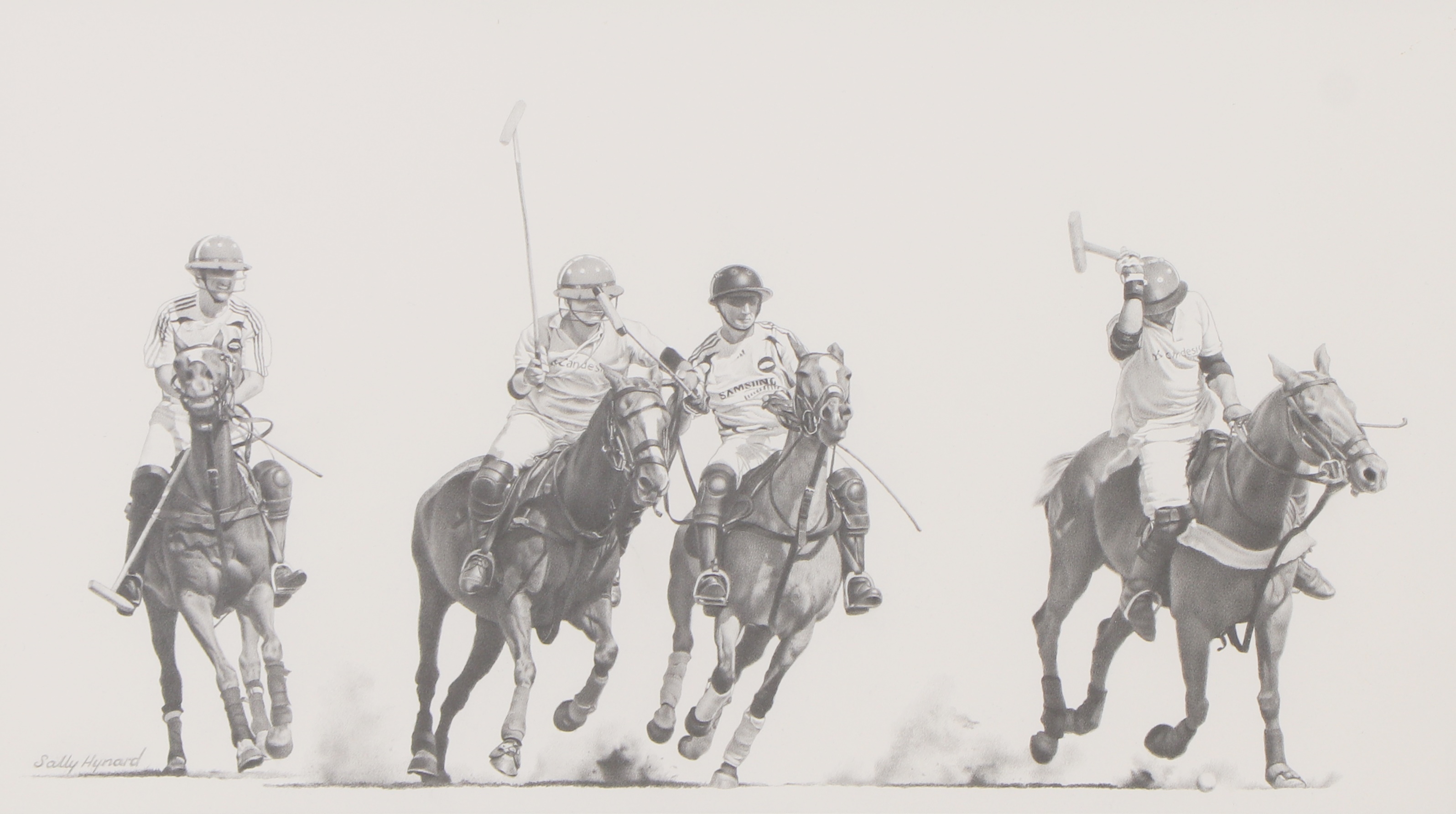 Artwork by Sally Hynard, The Match, Made of pencil and wash