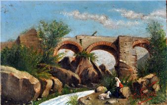 Paesaggio con ponte - C. Filiasi