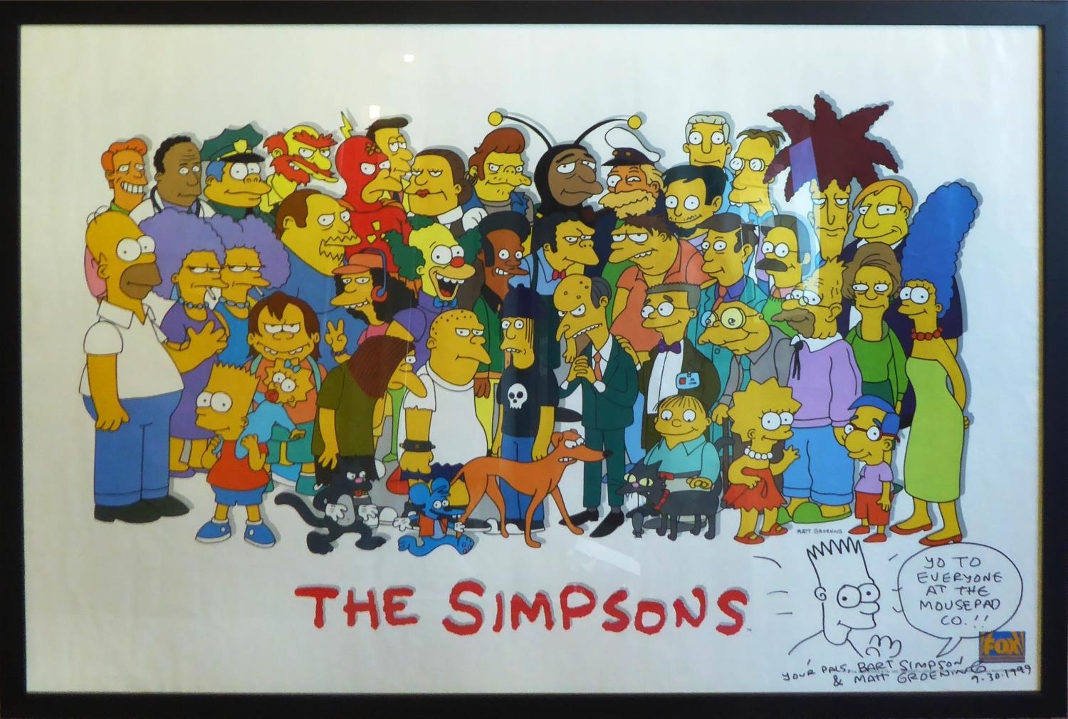 Artwork by Matt Groening, SIMPSONS POSTER, Made of POSTER