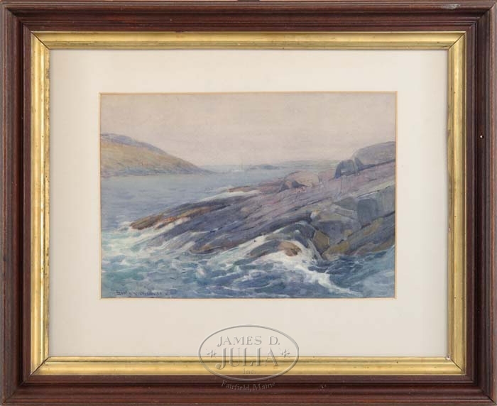 Artwork by Sears Gallagher, MOORED OFF ROCKS, Made of Watercolor