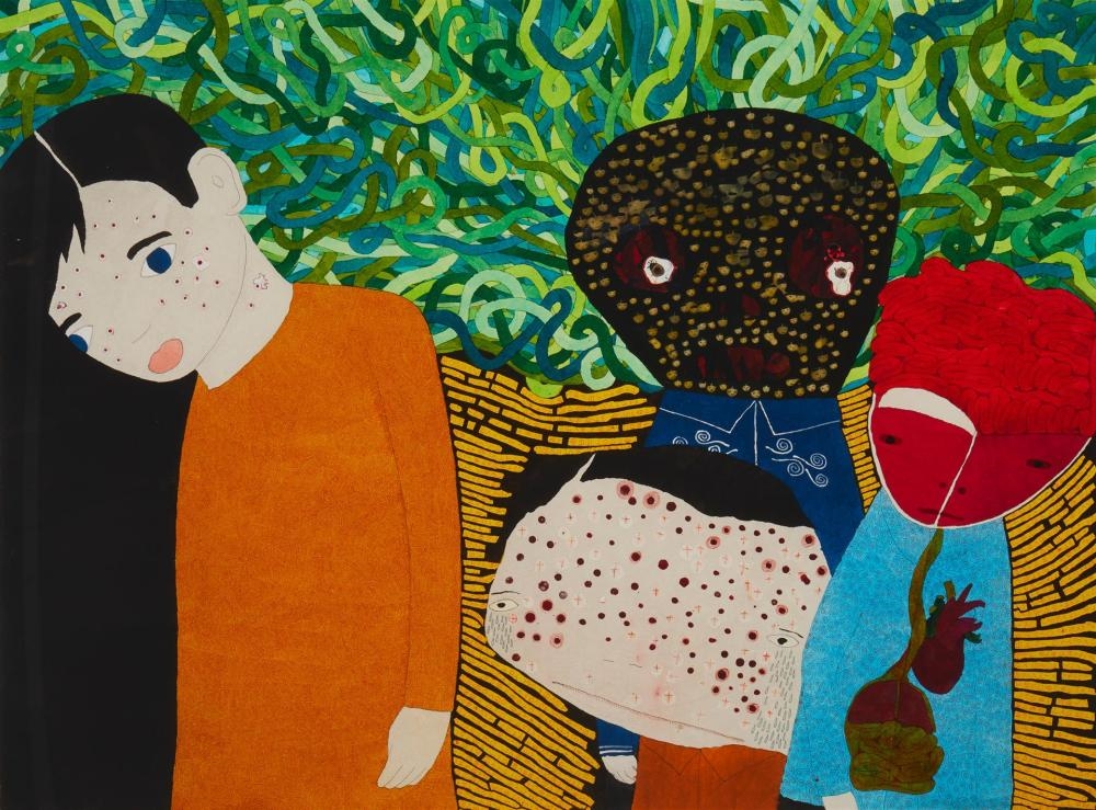 Artwork by Neil Farber, Untitled, Made of Color inks and acrylic gel