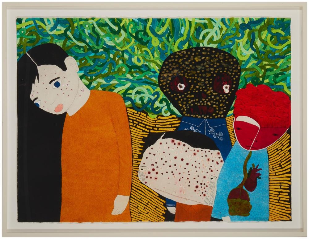 Artwork by Neil Farber, Untitled, Made of Color inks and acrylic gel