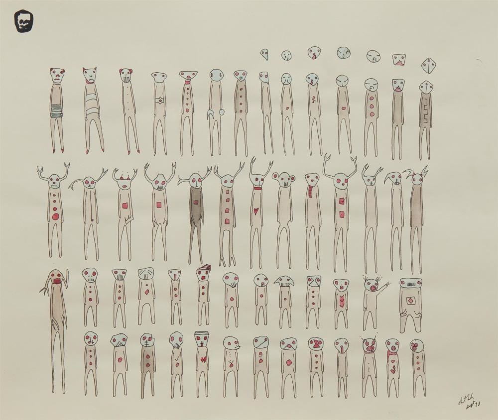 Artwork by Neil Farber, "Untitled,", Made of watercolor on paper under Plexiglas