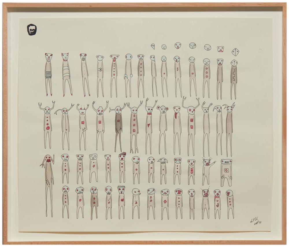 Artwork by Neil Farber, "Untitled,", Made of watercolor on paper under Plexiglas