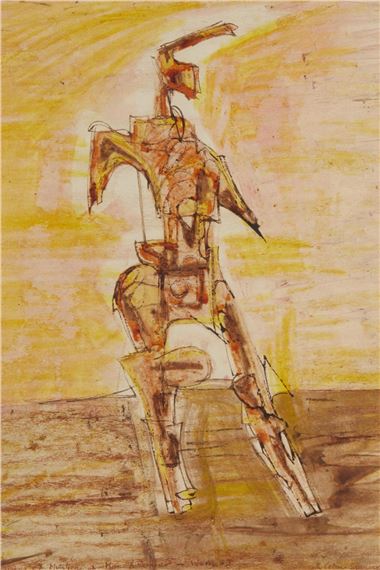 "Images of Mutation - Man & Armour - Warrior I," by Colin Spencer, 1982