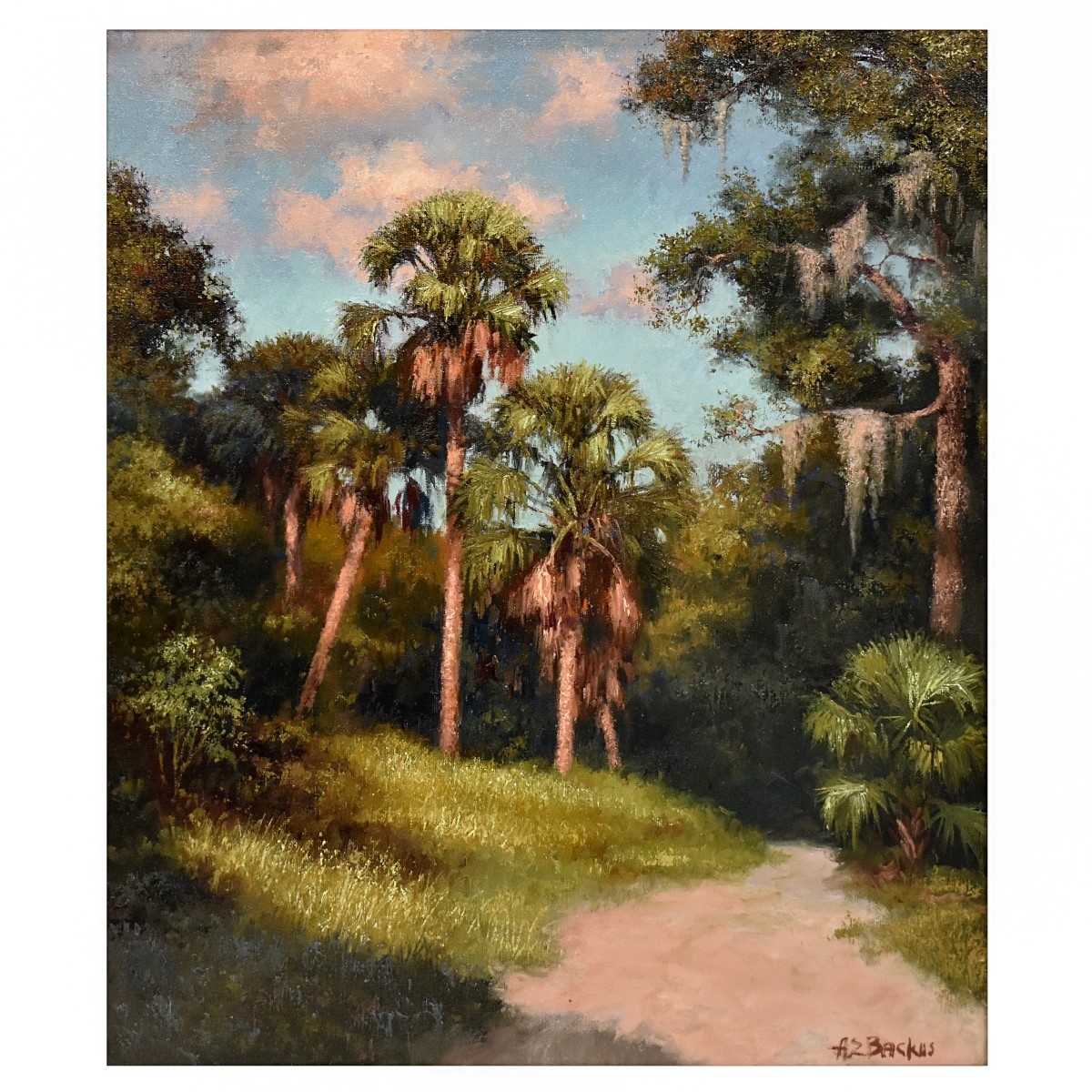 Albert Ernest Backus | Florida Landscape with Palm Trees | MutualArt