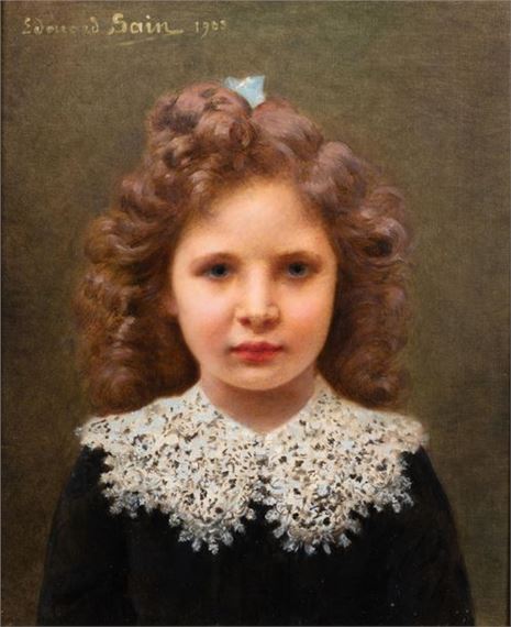 Child Portrait by Edouard Alexandre Sain