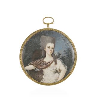 Dame sous l'apparence de Diana Chasseresse - Louis Sené