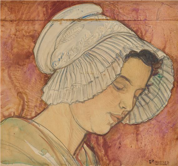 Portrait de femme by Ernest Biéler