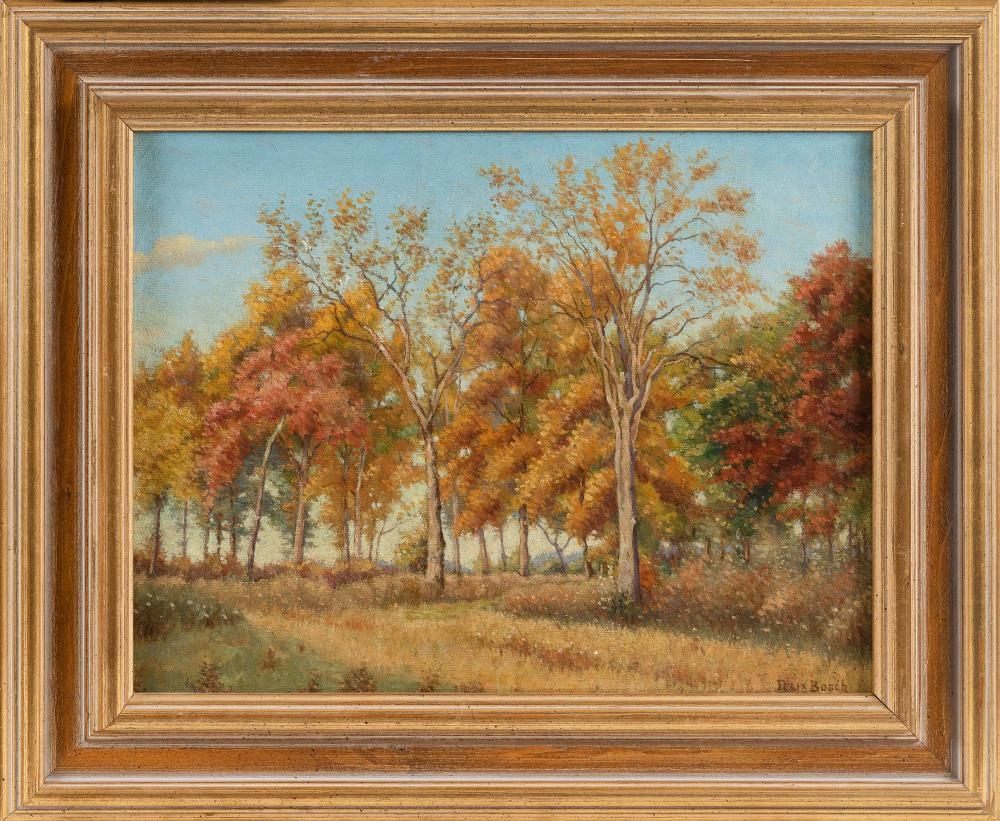 Artwork by Felix Bosch, Autumnal landscape., Made of Oil on canvas