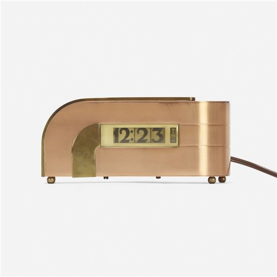 Zephyr table clock, model 304 by Kem Weber, 1933