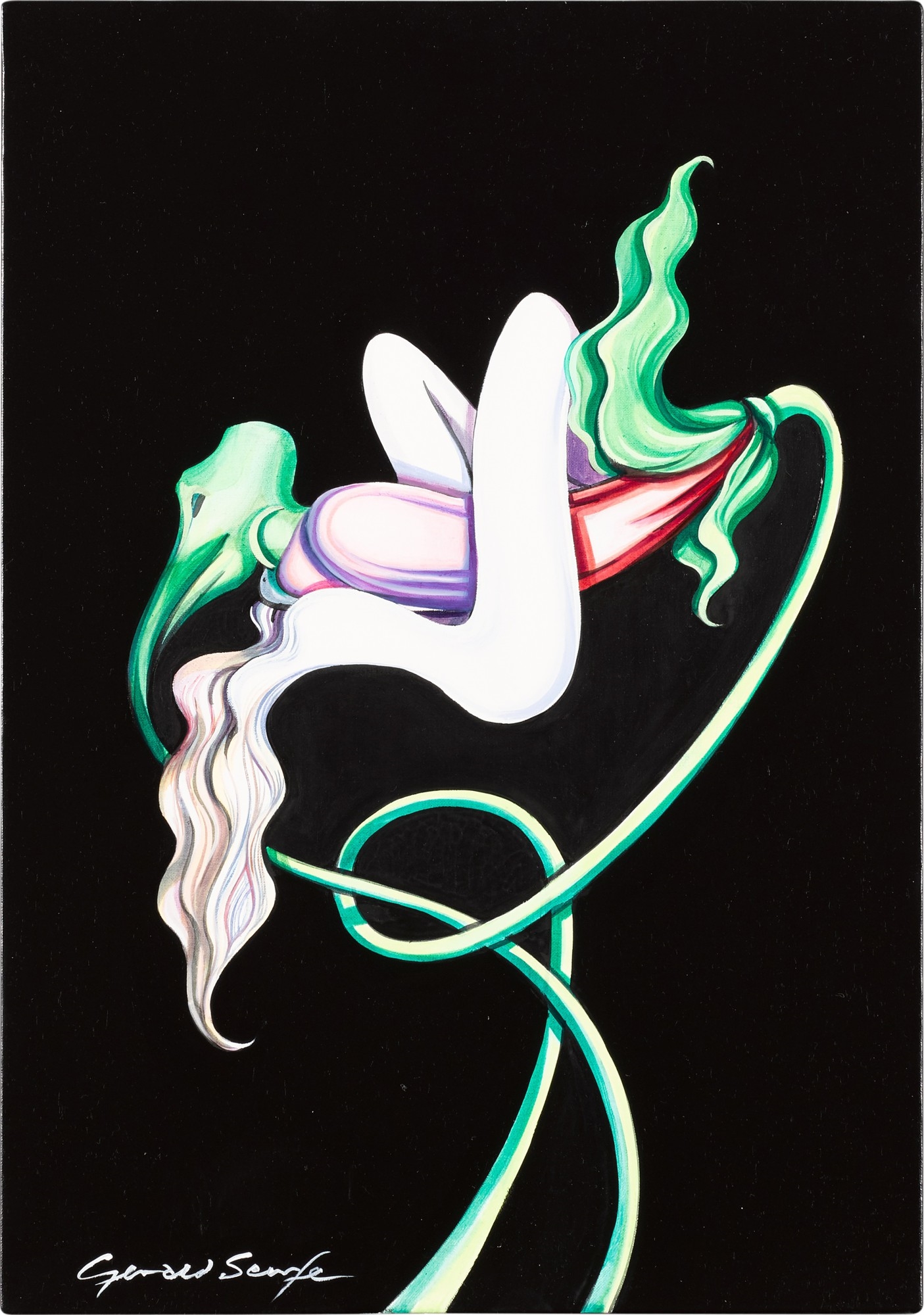 Artwork by Gerald Scarfe, Flowers, Made of oil on canvas